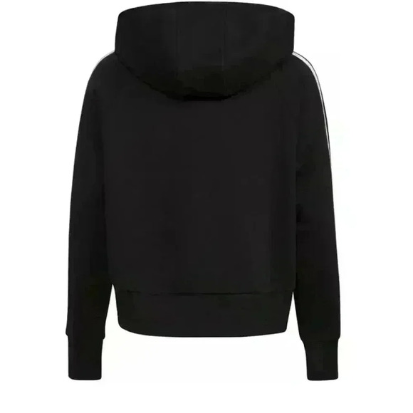 NWT Girls Adidas Zip Up Sweatshirt Hooded Fleece Black Size Medium 10/12 - Picture 6 of 8